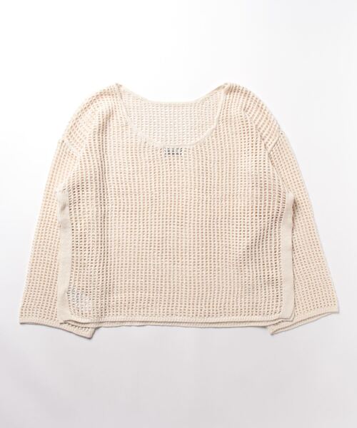 emmi(エミ)の「【emmi atelier】メッシュニットプルオーバー(ニット/セーター・レディース・アイボリー/ブラック/ピンク・FREE)」の16枚目の写真