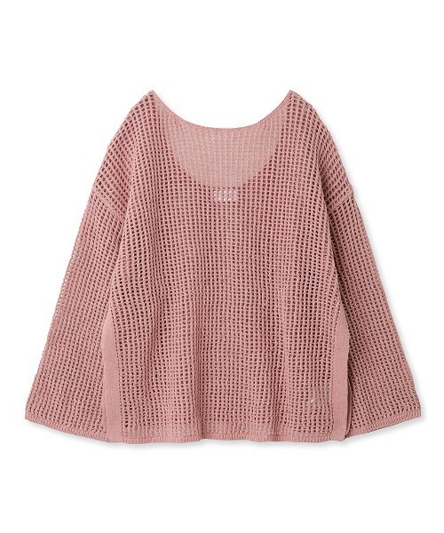 emmi(エミ)の「【emmi atelier】メッシュニットプルオーバー(ニット/セーター・レディース・アイボリー/ブラック/ピンク・FREE)」の15枚目の写真