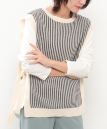 サイドリボンニットベスト