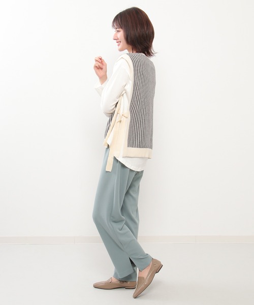 ikka(イッカ)の「サイドリボンニットベスト(ベスト・レディース・ベージュ/ミント/ブラック/ブルー/グレー・S/M/L)」の9枚目の写真