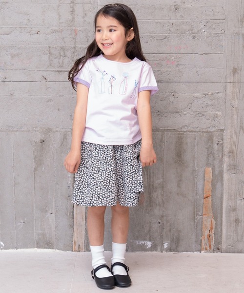 RAGMART(ラグマート)の「ギャザーキュロット(スカート・キッズ・ブラック/レッド・130cm/100cm/110cm/120cm)」の9枚目の写真