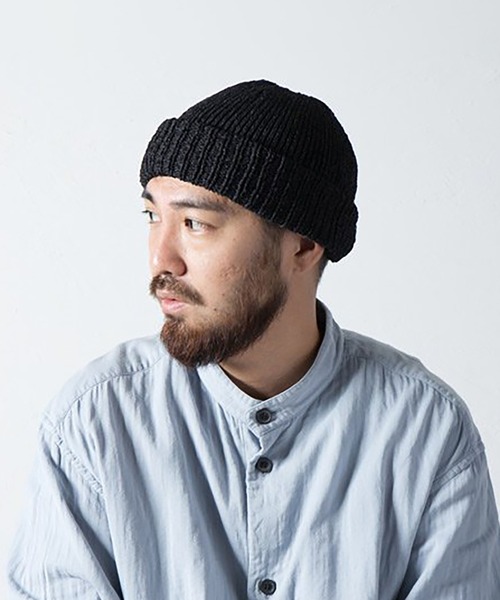 RACAL(ラカル)の「【Racal】Japanese paper Roll knit watch RL-20-1097(ニットキャップ/ビーニー・メンズ・チャコールグレー/ライトグレー/ブラック/ベージュ/ネイビー/ブラウン/オリーブ/オレンジ/ライトベージュ・FREE)」の2枚目の写真