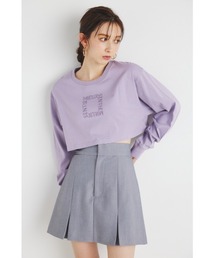 rienda | スクエアロゴクロップドロングTシャツ(Tシャツ/カットソー)