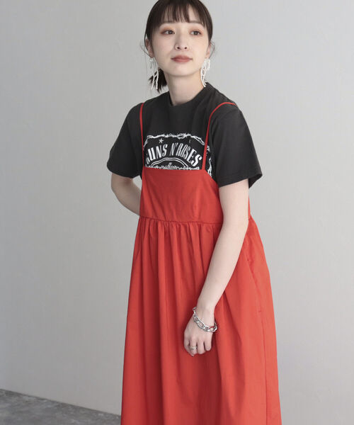 fredy emue（フレディエミュ）の「ギャザーキャミワンピース（ワンピース・レディース・レッド/ブラック・38）」の5枚目の写真