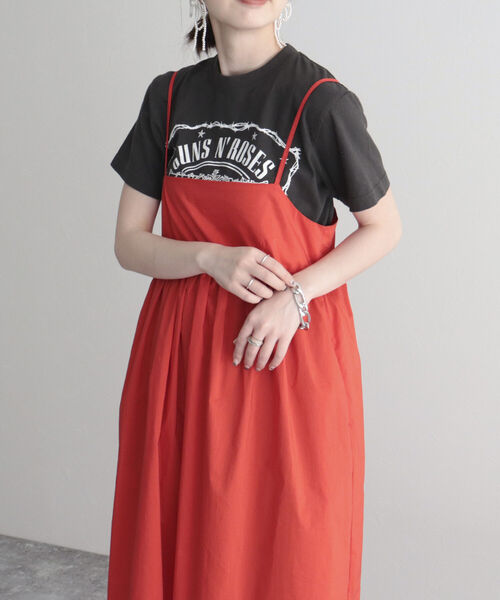 fredy emue（フレディエミュ）の「ギャザーキャミワンピース（ワンピース・レディース・レッド/ブラック・38）」の6枚目の写真