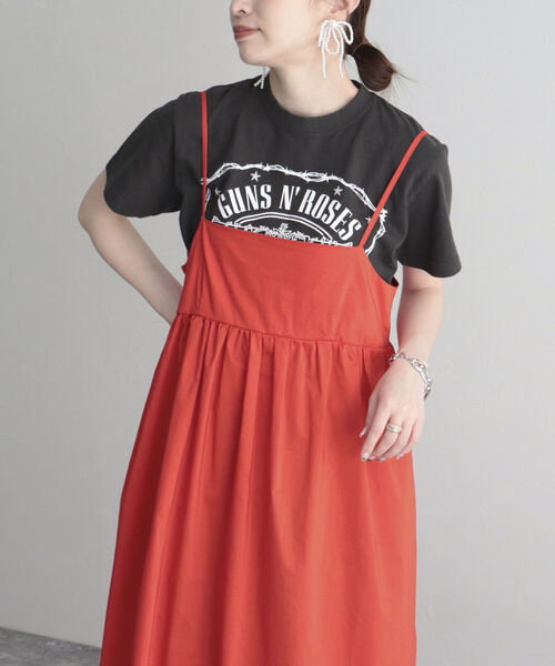 fredy emue（フレディエミュ）の「ギャザーキャミワンピース（ワンピース・レディース・レッド/ブラック・38）」の7枚目の写真