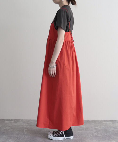 fredy emue（フレディエミュ）の「ギャザーキャミワンピース（ワンピース・レディース・レッド/ブラック・38）」の10枚目の写真