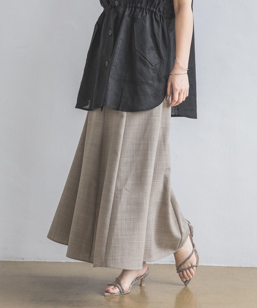 A part by(アパートバイ)の「セミフレアスカート(スカート・レディース・ブラック/グレー系その他4/ベージュ/ライトブラウン/ライトベージュ・FREE/SMALL)」の20枚目の写真
