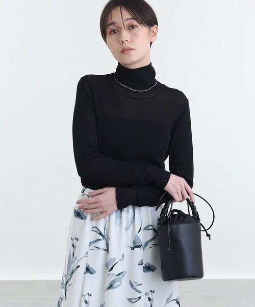 シアー針抜きハイネック