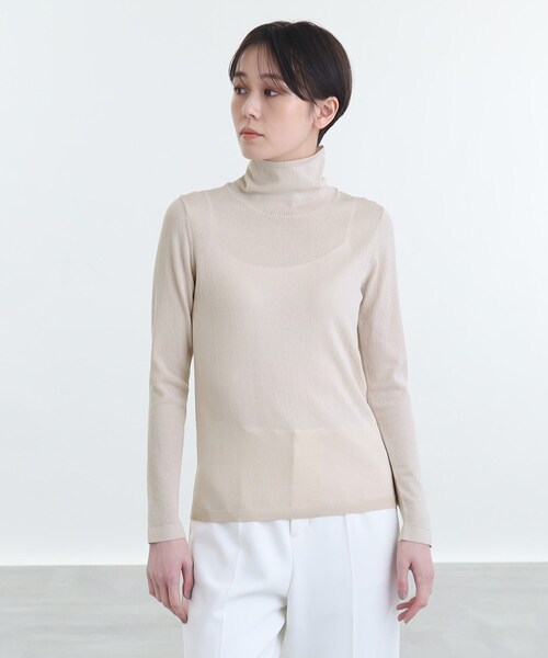 シアー針抜きハイネック