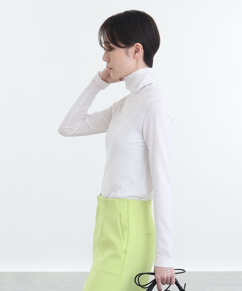 シアー針抜きハイネック