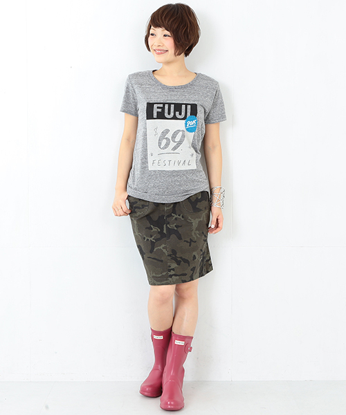 Ray BEAMS（レイビームス）の「FUJI ROCK FESTIVAL'15 × BEAMS / ”69” by Koji Yamaguchi（Tシャツ/カットソー・レディース・ホワイト/ヘザ－グレー・X-SMALL）」の10枚目の写真