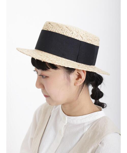 Samansa Mos2（サマンサ モスモス）の「太リボンカンカン帽（ハット・レディース・ブラック/オフホワイト・ﾌﾘ-）」の13枚目の写真