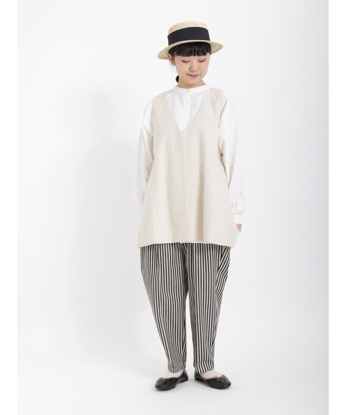 Samansa Mos2（サマンサ モスモス）の「太リボンカンカン帽（ハット・レディース・ブラック/オフホワイト・ﾌﾘ-）」の10枚目の写真