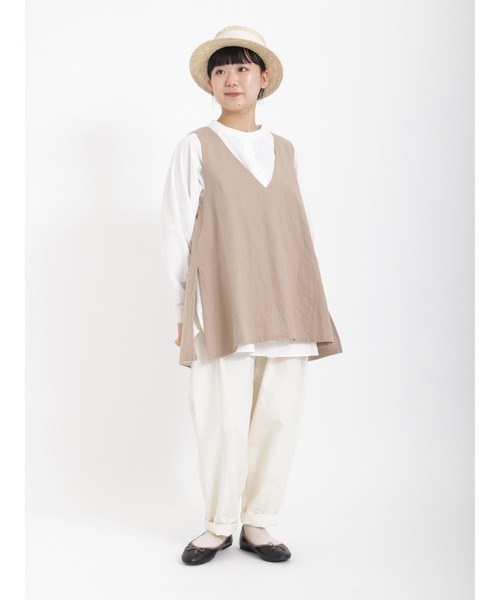 Samansa Mos2（サマンサ モスモス）の「太リボンカンカン帽（ハット・レディース・ブラック/オフホワイト・ﾌﾘ-）」の6枚目の写真