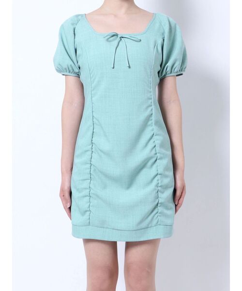 EMODA（エモダ）の「パフミニワンピース（ワンピース・レディース・ブラック/グレー/ミント/ブルー・FREE）」の4枚目の写真