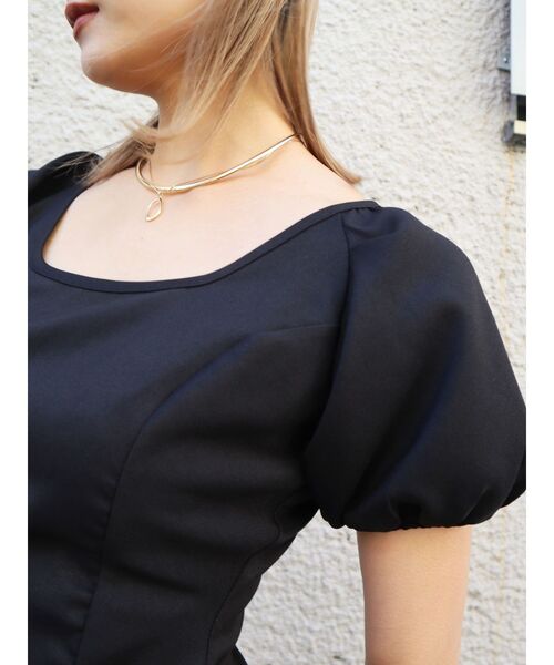 EMODA（エモダ）の「パフミニワンピース（ワンピース・レディース・ブラック/グレー/ミント/ブルー・FREE）」の10枚目の写真