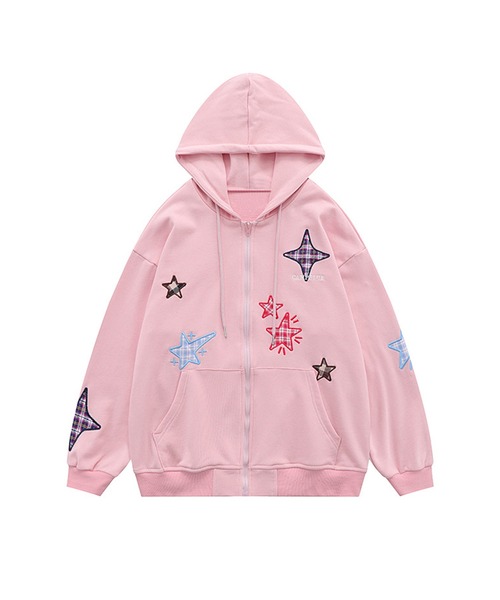 HOOK】星パッチ刺繍前開きパーカー（パーカー）｜HOOK（フック
