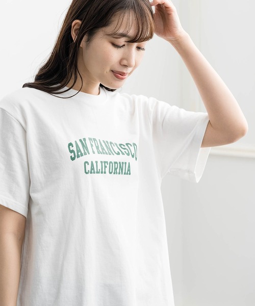 ZAKKA-BOX(ザッカボックス)の「ミニ裏毛ロゴシャツ(Tシャツ/カットソー・レディース・ホワイト/杢グレー・FREE)」の5枚目の写真