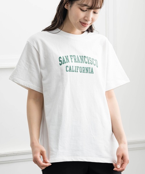 ZAKKA-BOX(ザッカボックス)の「ミニ裏毛ロゴシャツ(Tシャツ/カットソー・レディース・ホワイト/杢グレー・FREE)」の6枚目の写真