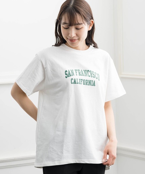 ZAKKA-BOX(ザッカボックス)の「ミニ裏毛ロゴシャツ(Tシャツ/カットソー・レディース・ホワイト/杢グレー・FREE)」の7枚目の写真