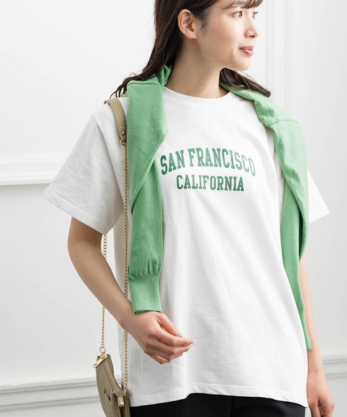 ZAKKA-BOX(ザッカボックス)の「ミニ裏毛ロゴシャツ(Tシャツ/カットソー・レディース・ホワイト/杢グレー・FREE)」の12枚目の写真