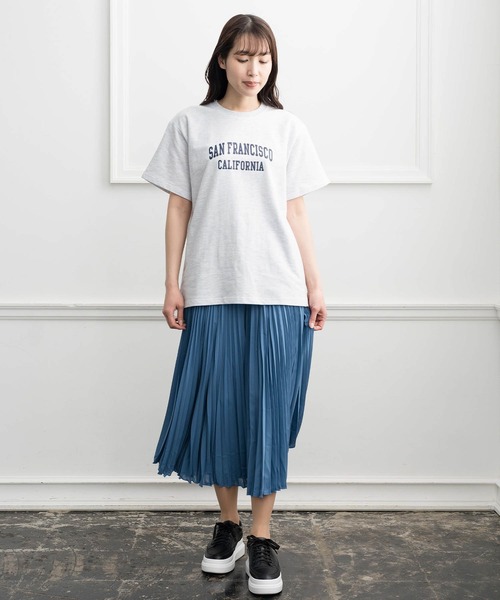 ZAKKA-BOX(ザッカボックス)の「ミニ裏毛ロゴシャツ(Tシャツ/カットソー・レディース・ホワイト/杢グレー・FREE)」の18枚目の写真