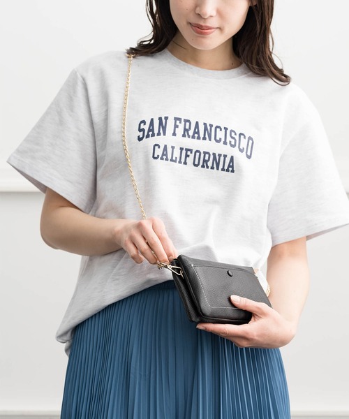 ZAKKA-BOX(ザッカボックス)の「ミニ裏毛ロゴシャツ(Tシャツ/カットソー・レディース・ホワイト/杢グレー・FREE)」の21枚目の写真