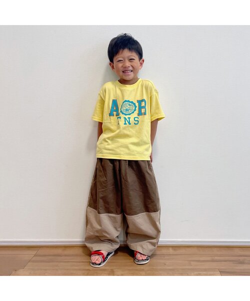 BREEZE(ブリーズ)の「カラフルカレッジTシャツ(Tシャツ/カットソー・キッズ・ピンク/ブルー/グリーン/イエロー/キナリ/チャコール・130/140/80/100/90/110/120)」の10枚目の写真