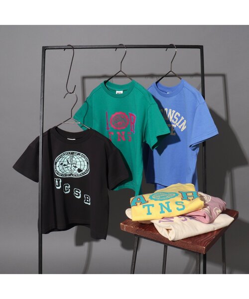 BREEZE(ブリーズ)の「カラフルカレッジTシャツ(Tシャツ/カットソー・キッズ・ピンク/ブルー/グリーン/イエロー/キナリ/チャコール・130/140/80/100/90/110/120)」の13枚目の写真