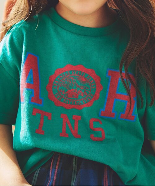 BREEZE(ブリーズ)の「カラフルカレッジTシャツ(Tシャツ/カットソー・キッズ・ピンク/ブルー/グリーン/イエロー/キナリ/チャコール・130/140/80/100/90/110/120)」の19枚目の写真