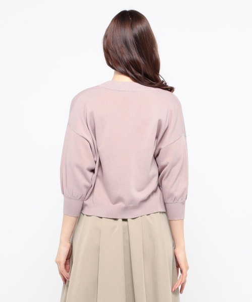 MISCH MASCH(ミッシュマッシュ)の「ショートトッパーカーディガン(カーディガン/ボレロ・レディース・ブルー/ピンク/ブラック/ホワイト・MEDIUM)」の9枚目の写真