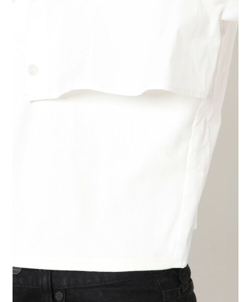 MURUA（ムルーア）の「レイヤードクロップドシャツ（シャツ/ブラウス・レディース・ホワイト/ブラック/ブルー・FREE）」の18枚目の写真