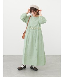 ehka sopo | 【Maison SAJOU】ウエスト刺繍ワンピース(ワンピース)