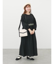 ehka sopo | 【Maison SAJOU】ウエスト刺繍ワンピース(ワンピース)