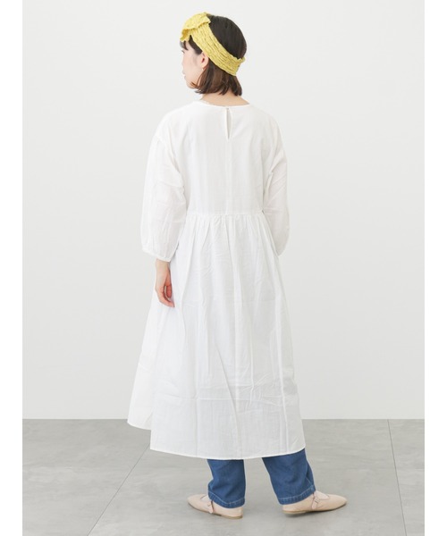 ehka sopo（エヘカソポ）の「【Maison SAJOU】ウエスト刺繍ワンピース（ワンピース・レディース・ブラック/オフホワイト/ミント・ﾌﾘ-）」の7枚目の写真