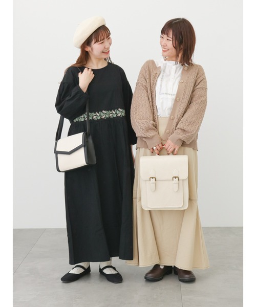 ehka sopo（エヘカソポ）の「【Maison SAJOU】ウエスト刺繍ワンピース（ワンピース・レディース・ブラック/オフホワイト/ミント・ﾌﾘ-）」の14枚目の写真