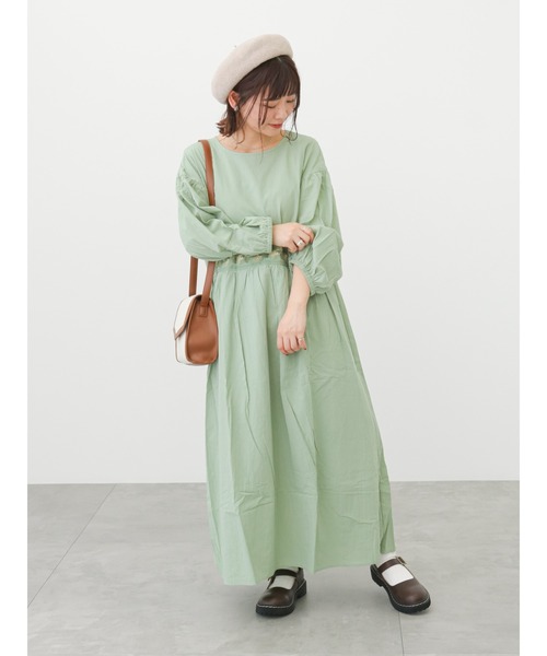 ehka sopo（エヘカソポ）の「【Maison SAJOU】ウエスト刺繍ワンピース（ワンピース・レディース・ブラック/オフホワイト/ミント・ﾌﾘ-）」の19枚目の写真