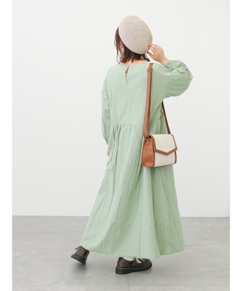 ehka sopo（エヘカソポ）の「【Maison SAJOU】ウエスト刺繍ワンピース（ワンピース・レディース・ブラック/オフホワイト/ミント・ﾌﾘ-）」の21枚目の写真