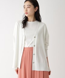 OPAQUE.CLIP | Vネックリラクシーニットカーディガン【洗える/イージケア/抗ピリング】(カーディガン/ボレロ)