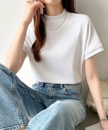 ラグランコットンTシャツ 綿100% Tシャツ 半袖 カットソー ラグランスリーブ シンプル ボーダー トップス コットンTシャツ レイヤードトップス 無地 春服 夏服 秋服
