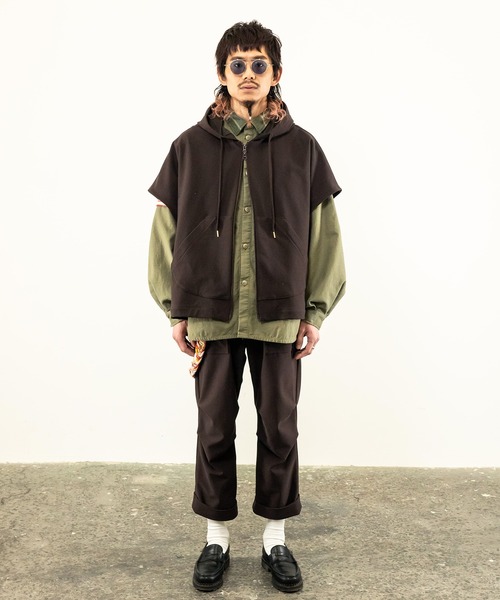 masterkey（マスターキー）の「masterkey マスターキー / COMFORT-HOODIE ストレッチエナジーコンフォートフーディ / MK24A-C-21（パーカー・メンズ・ブラウン/ブラック/サンドベージュ・FREE）」の7枚目の写真