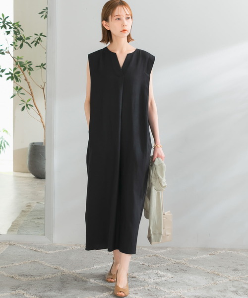 美品アーバンリサーチロッソ上品きれい色リネンウエストリボンワンピース♪ URBAN RESEARCH ROSSO WOMEN（アーバンリサーチ ロッソ）の