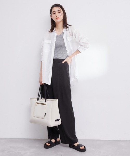ROPE'（ロペ）の「【PETIT BATEAU（プチバトー）×ROPE'】タンクトップ（タンクトップ・レディース・ホワイト/ブラック/ブルー系その他2・M/S）」の6枚目の写真