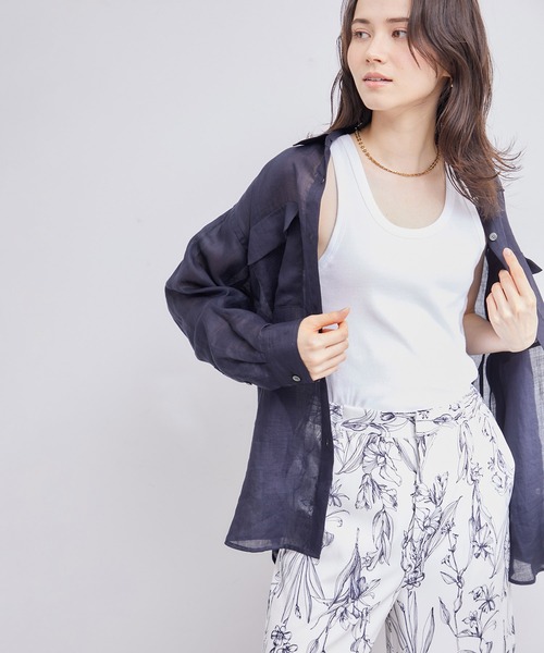 ROPE'（ロペ）の「【PETIT BATEAU（プチバトー）×ROPE'】タンクトップ（タンクトップ・レディース・ホワイト/ブラック/ブルー系その他2・M/S）」の14枚目の写真