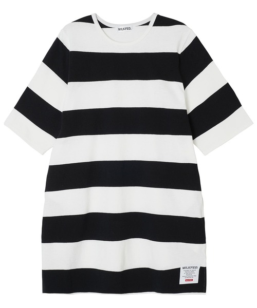 MILKFED.（ミルクフェド）の「BACK LOGO STRIPED TUNIC（ワンピース・レディース・ブラック/レッド/ネイビー・ONE SIZE）」の14枚目の写真