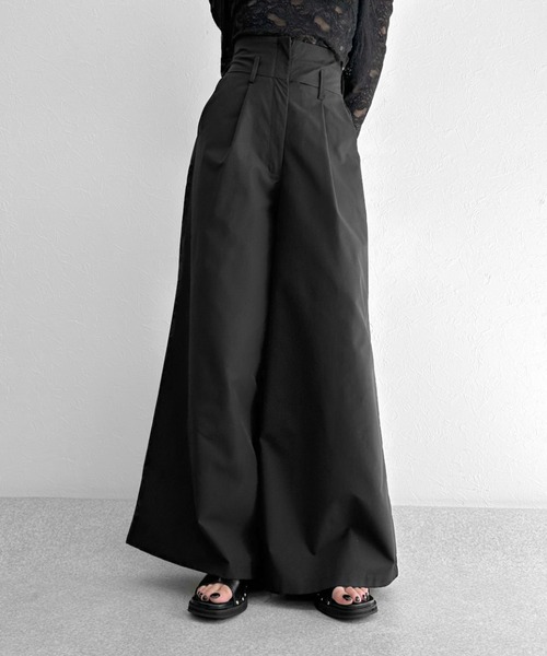 LVEU.（ラブユ.）の「【LVEU.】2wayハイウエストワイドサロペット / サロペット ハイウエスト ボトムス パンツ 2way ワイド ブラック（サロペット/オーバーオール・レディース・ブラック・FREE）」の12枚目の写真