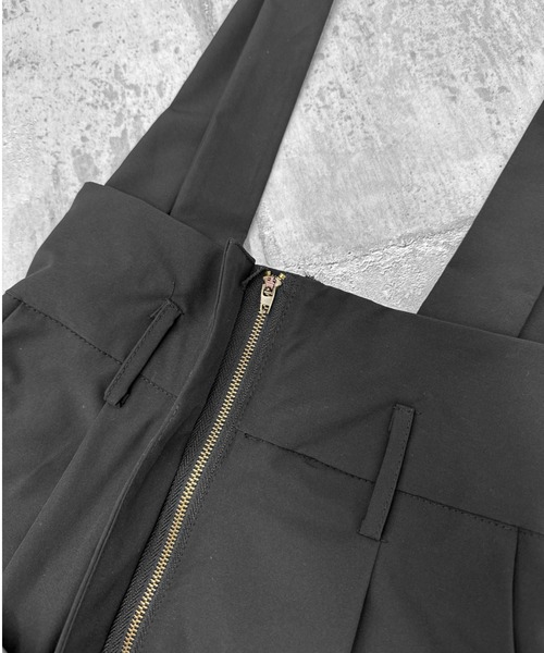 LVEU.（ラブユ.）の「【LVEU.】2wayハイウエストワイドサロペット / サロペット ハイウエスト ボトムス パンツ 2way ワイド ブラック（サロペット/オーバーオール・レディース・ブラック・FREE）」の13枚目の写真