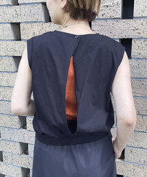 COMME CA ISM | バックオープン　ノースリーブ(Tシャツ/カットソー)