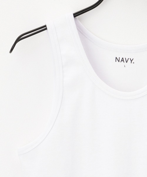 NAVY(ネイビー)の「NAVY テレコタンクトップ(タンクトップ・メンズ・ホワイト/グレー/ブラック/チャコール・M/L/XL)」の11枚目の写真